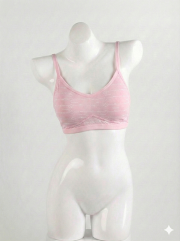 Comfort Fit Pink Sports Bra – Stretchy Breathable Activewear Bra