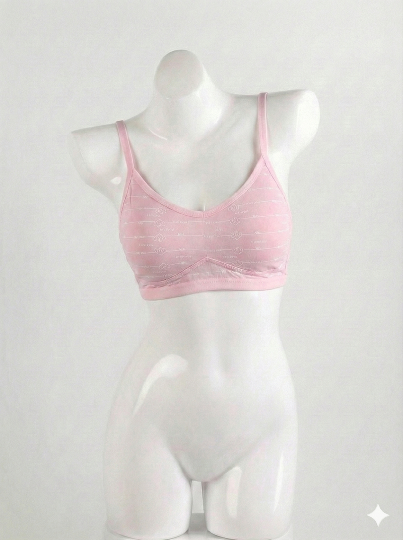 Comfort Fit Pink Sports Bra – Stretchy Breathable Activewear Bra