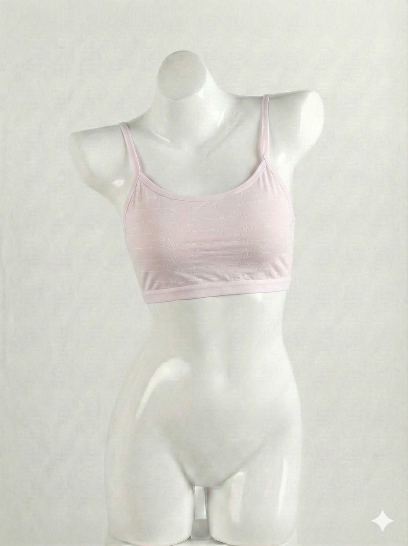 Comfort Fit Pink Sports Bra – Stretchy Breathable Activewear Bra