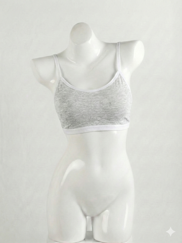Comfort Fit Grey Sports Bra – Stretchy Breathable Activewear Bra
