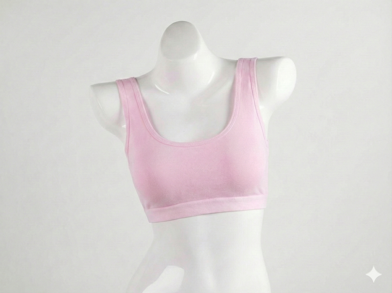 Comfort Fit Pink Sports Bra – Stretchy Breathable Activewear Bra
