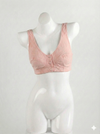Front Button Wireless Cotton Bra – Pink