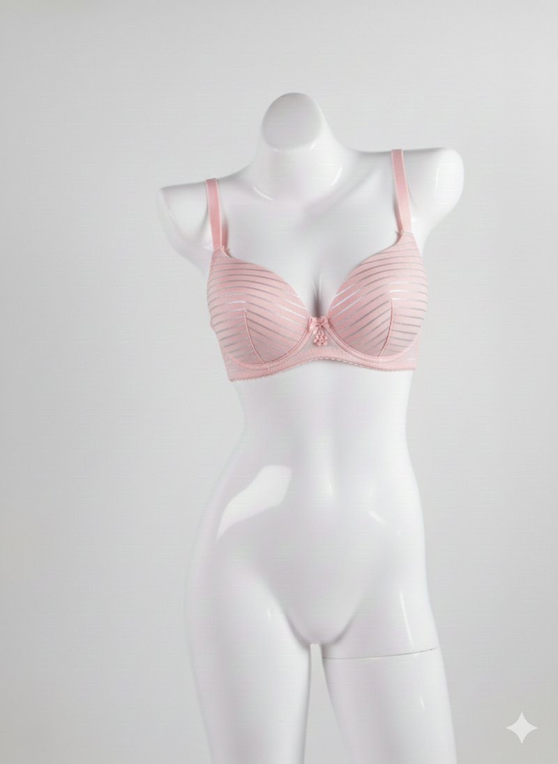 Women’s Pink Padded Bra – Soft Comfortable Everyday Push Up Bra