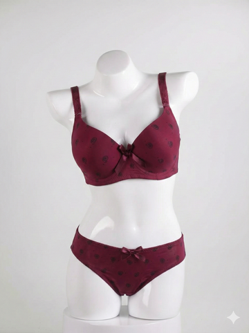 Premium Padded Red Bra & Panty Set