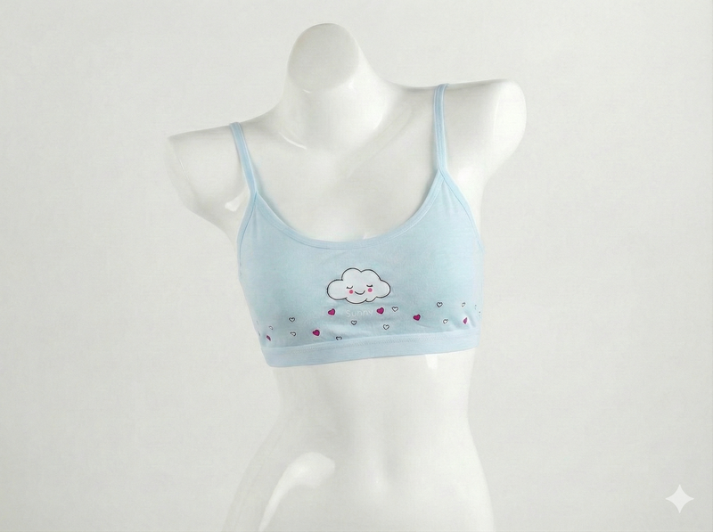 Comfort Fit Blue Sports Bra – Stretchy Breathable Activewear Bra