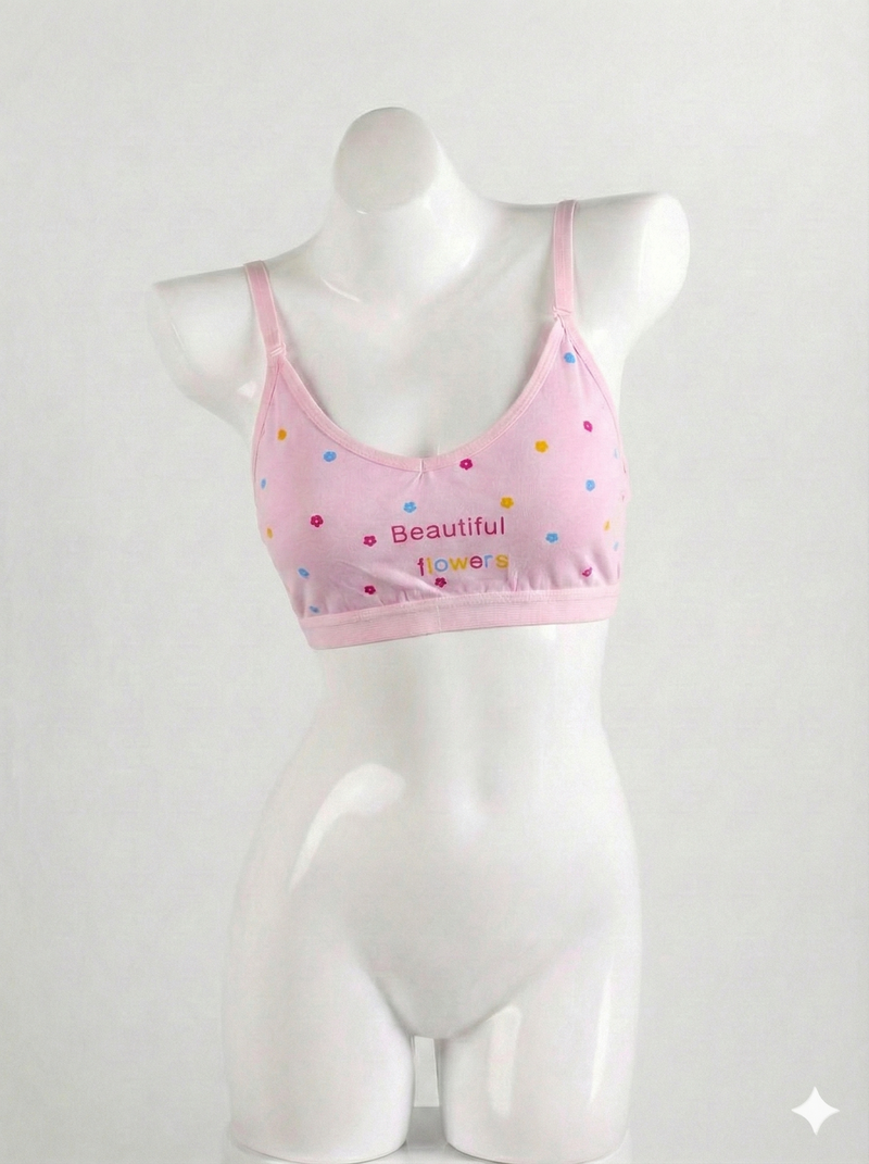 Comfort Fit Pink Sports Bra – Stretchy Breathable Activewear Bra