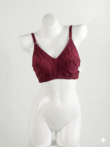 Cotton Mahroon Bras