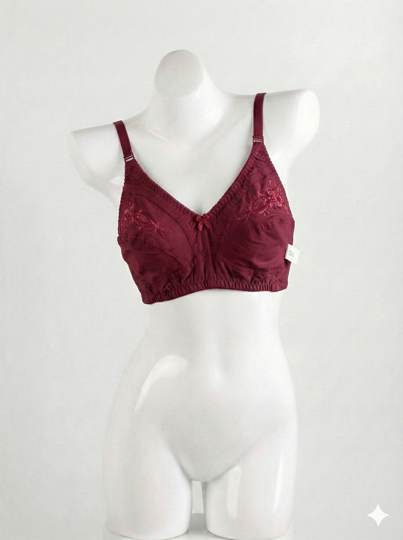 Cotton Mahroon Bras