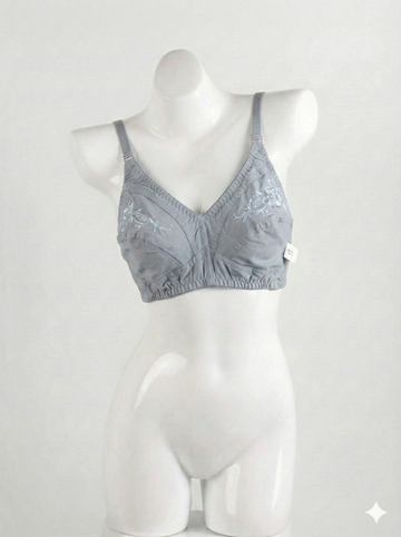 Cotton Light Blue Bras