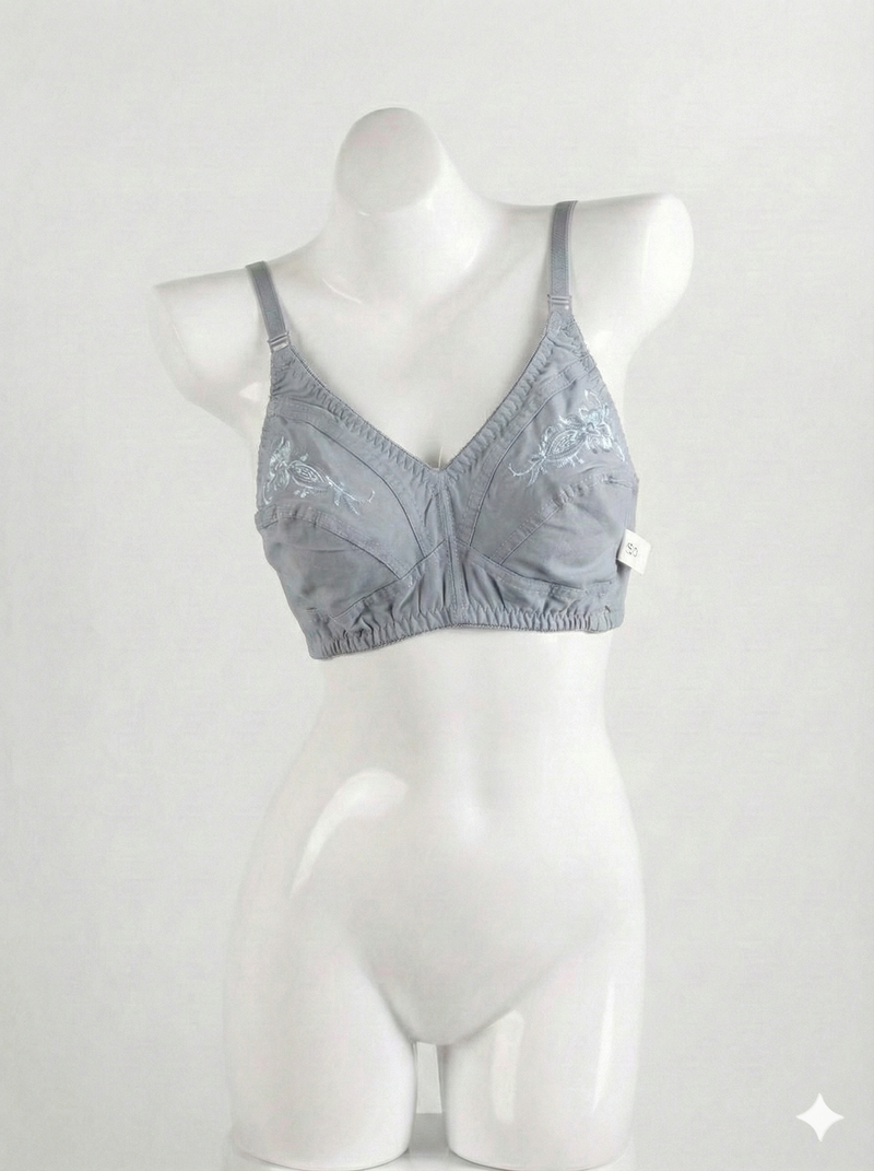 Cotton Light Blue Bras