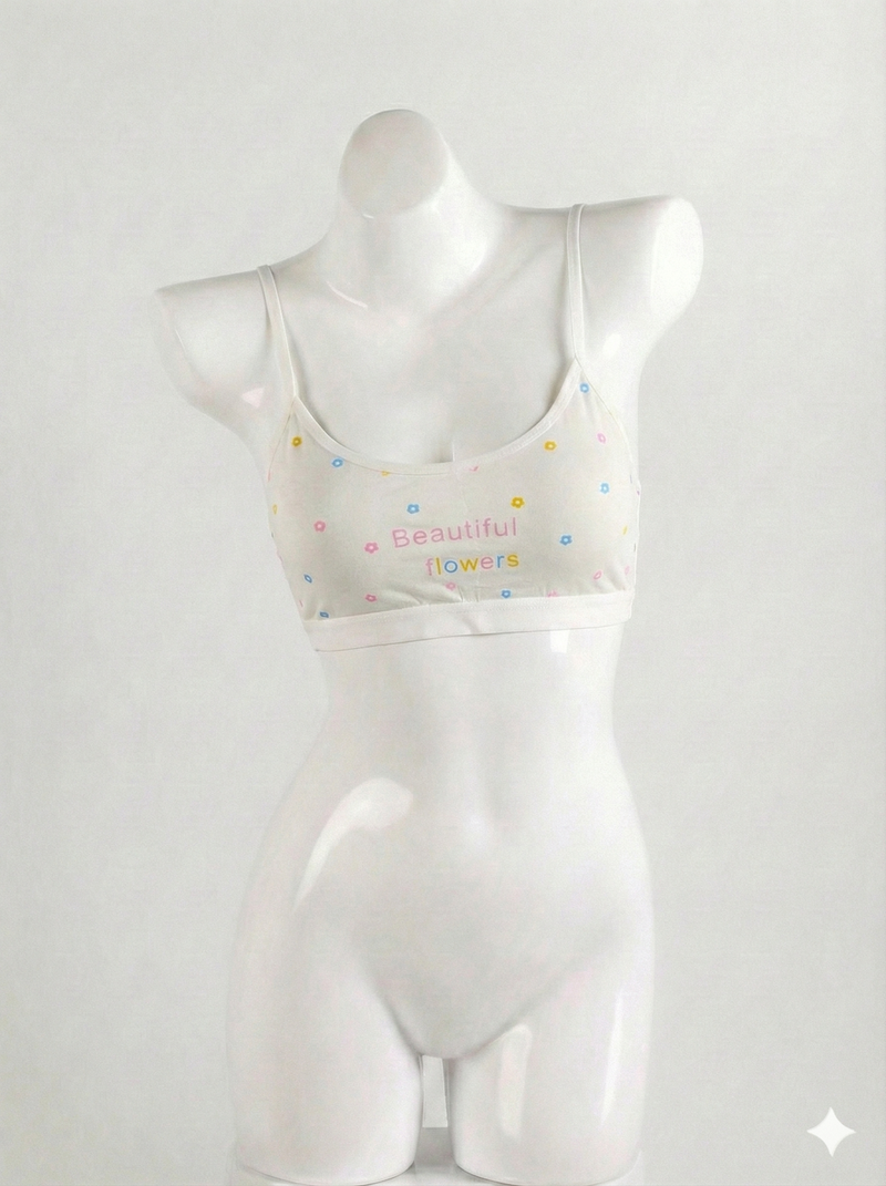 Comfort Fit White Sports Bra – Stretchy Breathable Activewear Bra