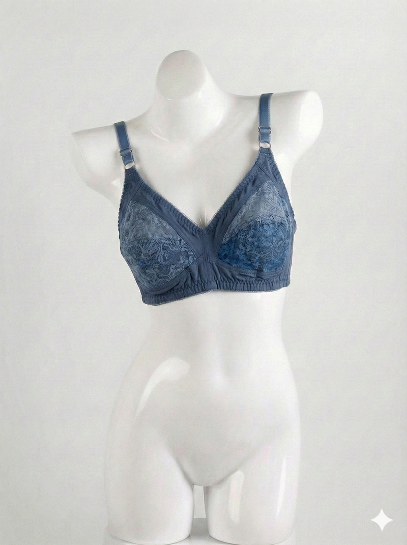Cotton Blue Bra