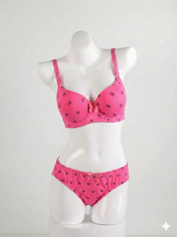 Premium Padded Pink Bra & Panty Set