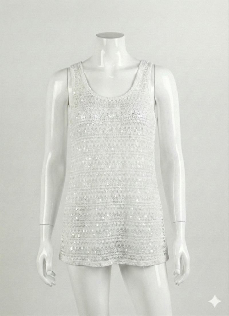 Women’s White Net Shameez