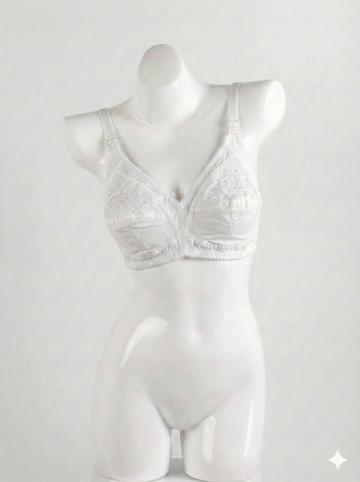 Cotton White Bra