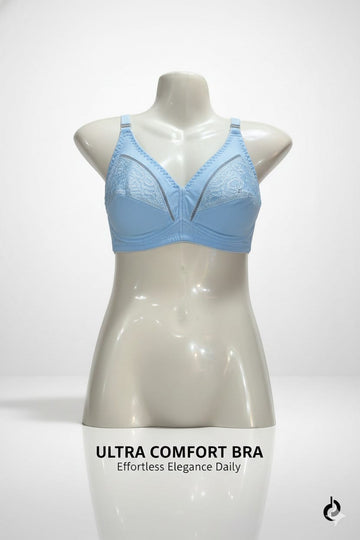 Premium Cotton Light Blue Bra