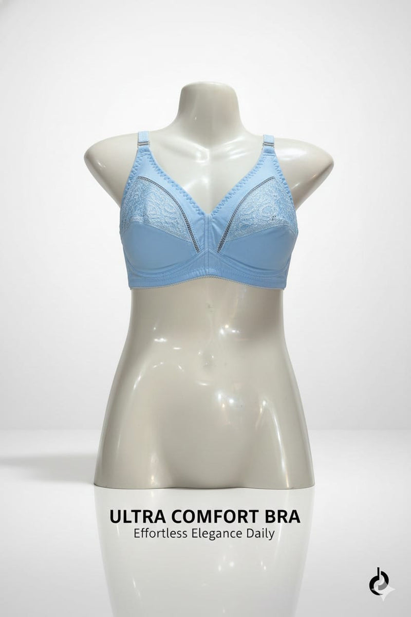 Premium Cotton Light Blue Bra